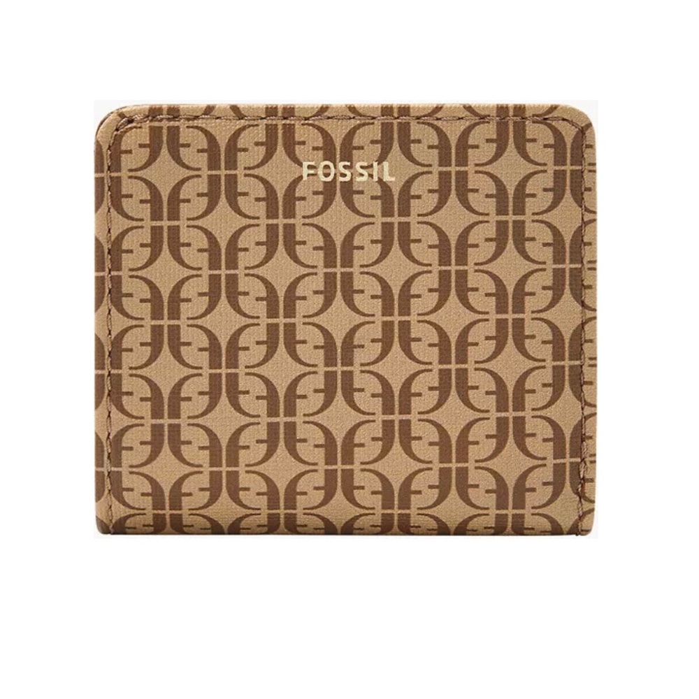 Fossil Tan and Brown Patterned Wallet Women NEW!